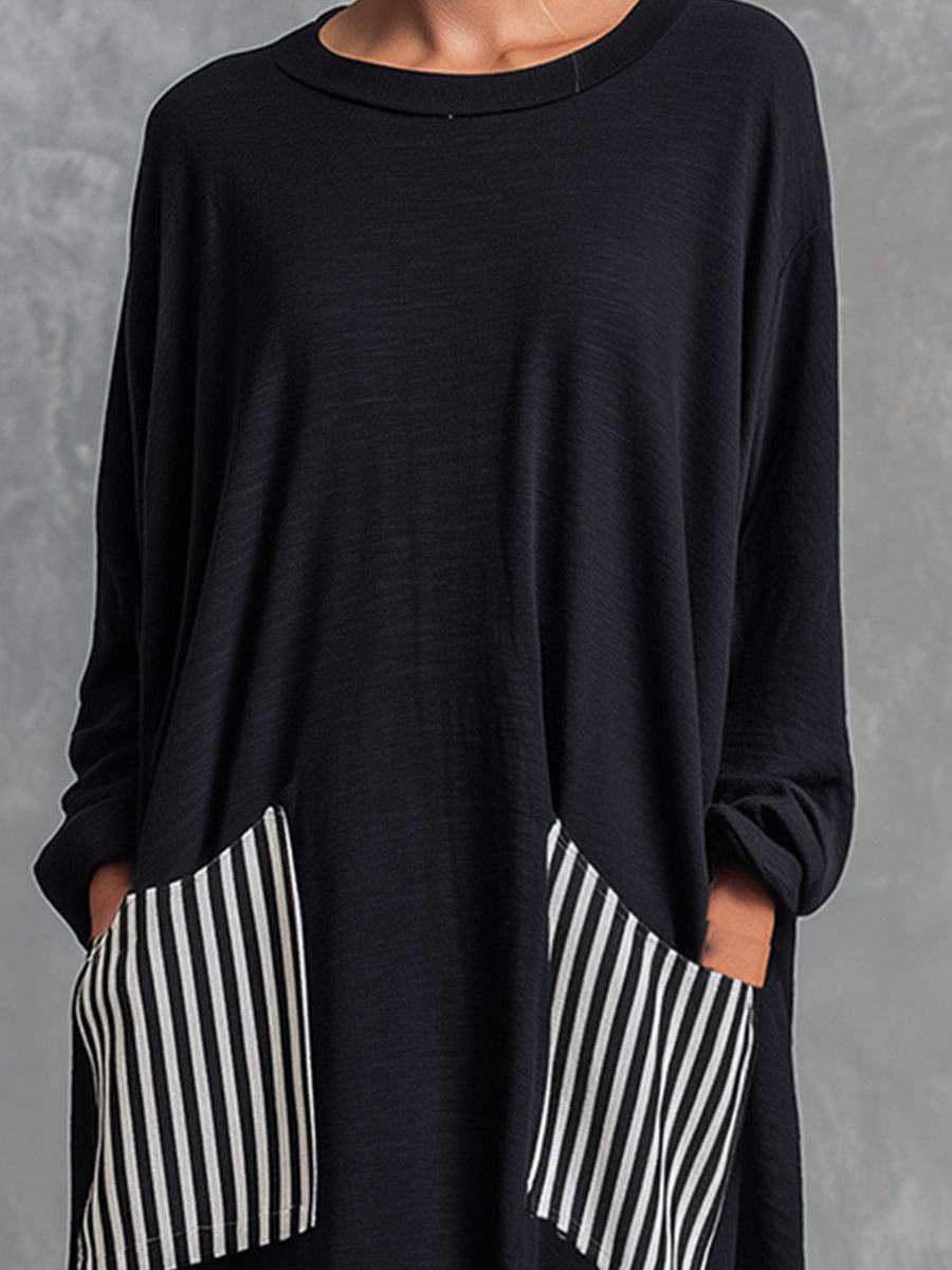 Vestido Alba — Largo Oversize de Algodón Patchwork