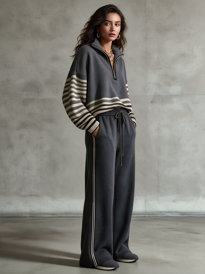 Conjunto Aitana — Sudadera con Media Cremallera y Pantalón