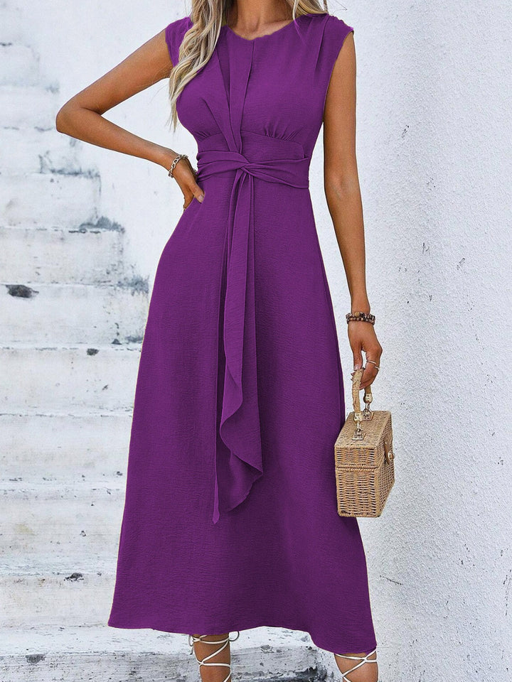 Eva | Vestido elegante sin mangas con cinturón ajustable