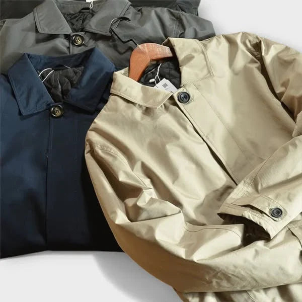 Marco | Abrigo Clásico Beige Acolchado