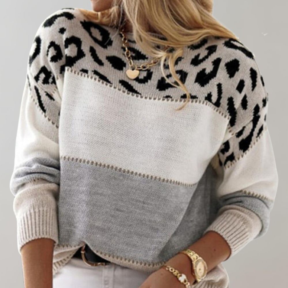 Lucia | Jersey Elegante de Leopardo