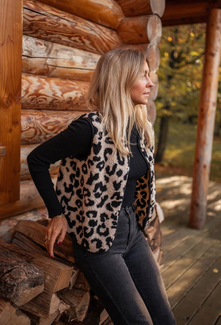 Amanda | Chaleco Leopardo