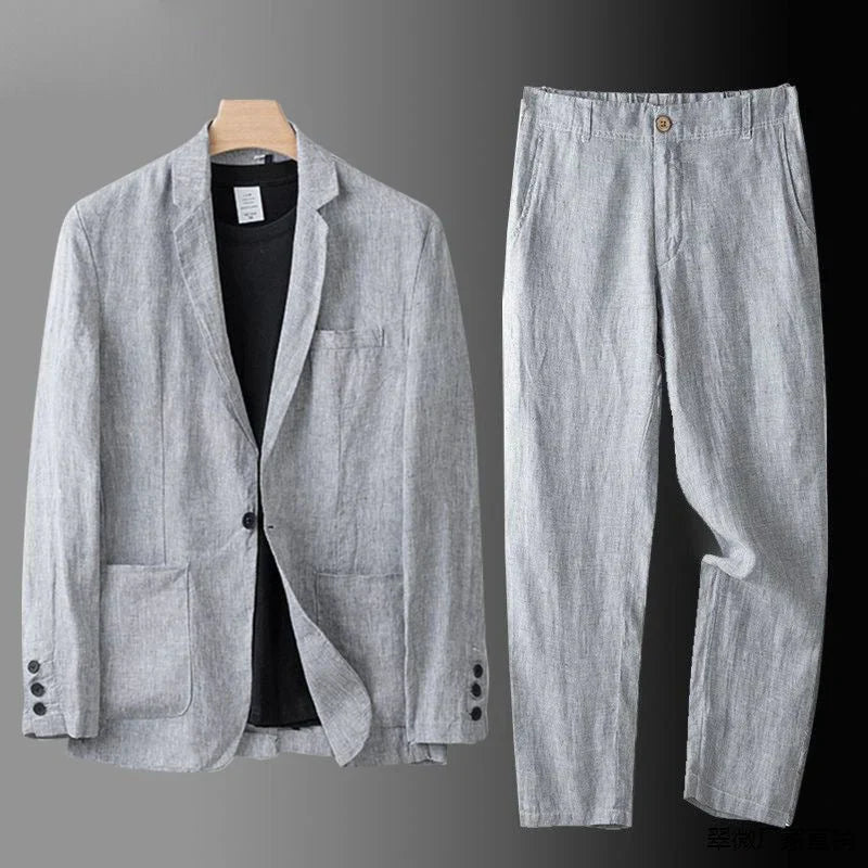 Lucas | Traje de lino premium de corte clásico