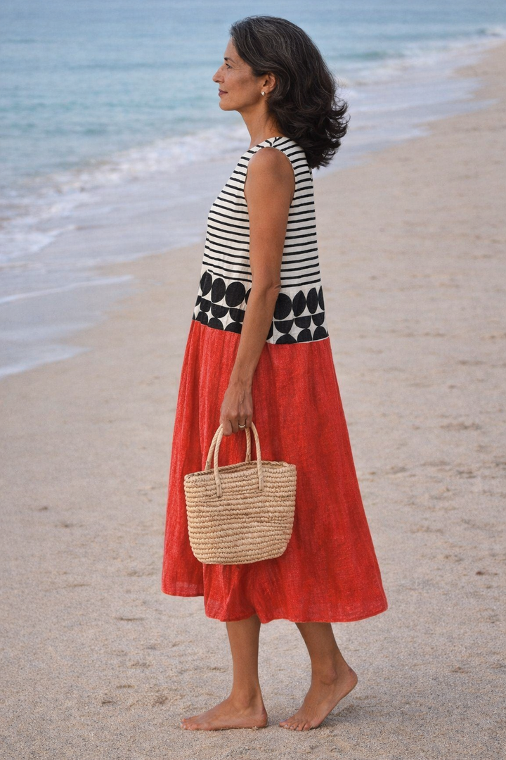 Juana | Vestido Midi a Rayas
