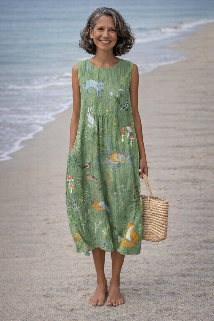 Esperanza | Vestido midi estilo woodland