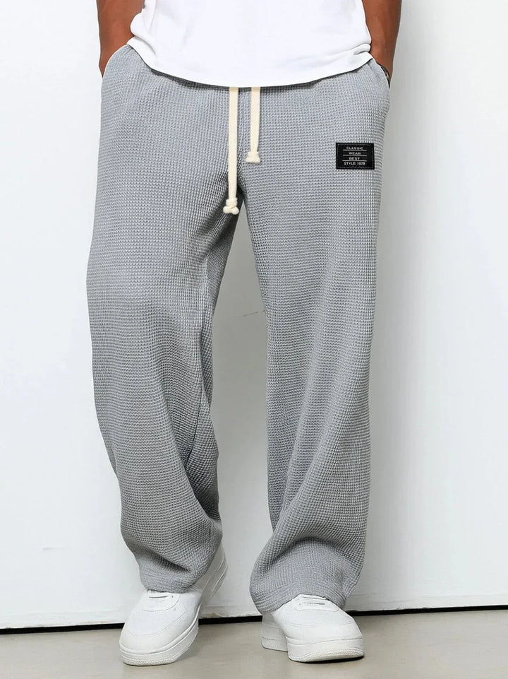 Lorenzo | Pantalones de pierna ancha con tejido de panal