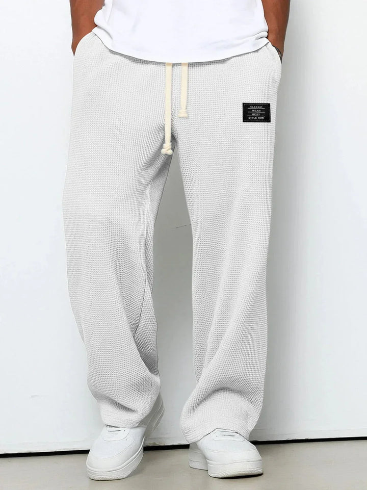 Lorenzo | Pantalones de pierna ancha con tejido de panal