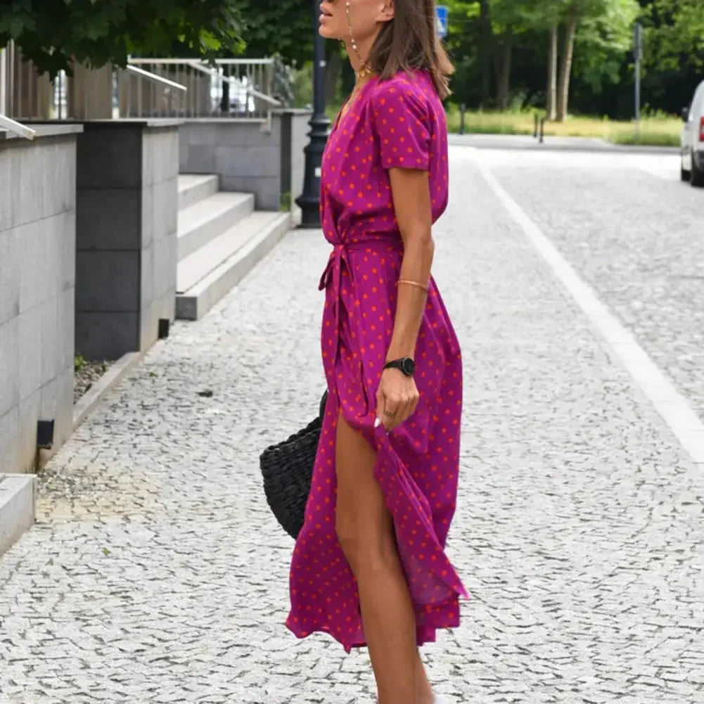 Fez | Vestido cruzado con estampado floral