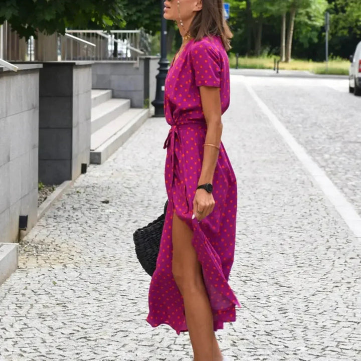 Fez | Vestido cruzado con estampado floral