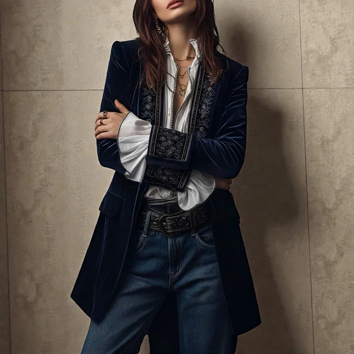 Natalia™ | Elegante chaqueta de terciopelo