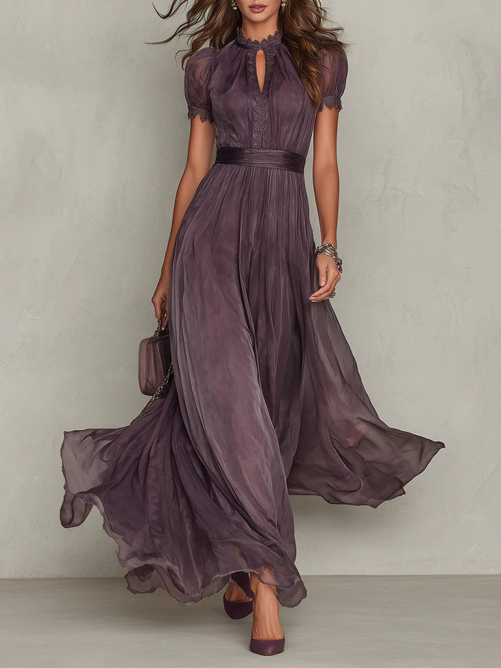 Sofía™ - Vestido Maxi Elegante Ciruela Royale