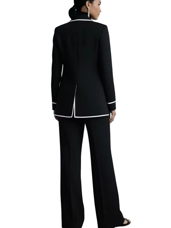 Conjunto Claudia — Blazer con Ribete y Pantalón