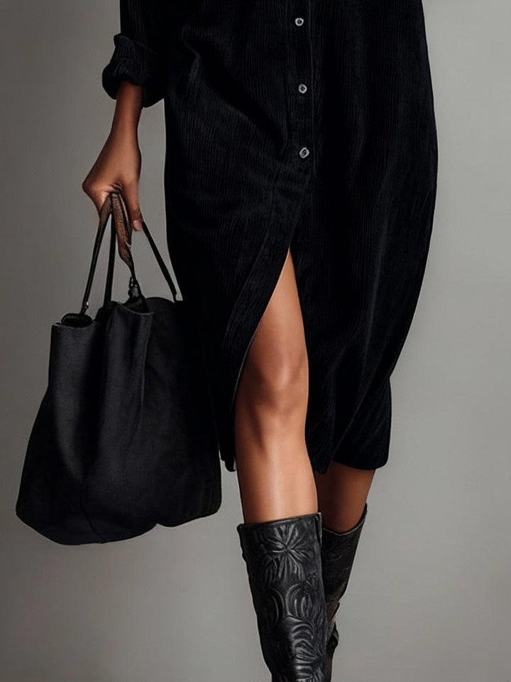 Rosaria – Vestido Midi Amplio con Doble Bolsillo