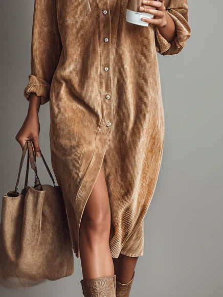 Rosaria – Vestido Midi Amplio con Doble Bolsillo