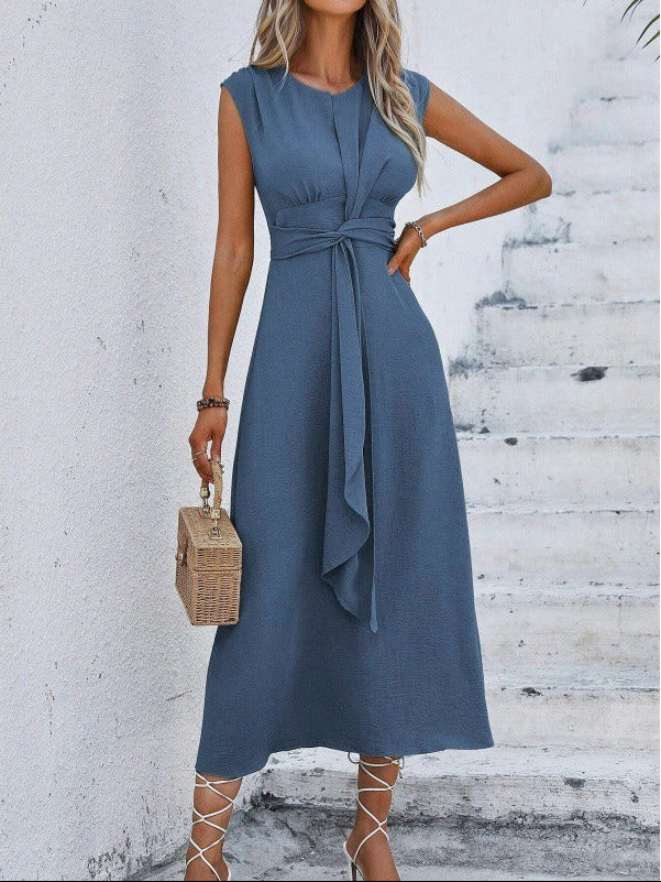 Eva | Vestido elegante sin mangas con cinturón ajustable