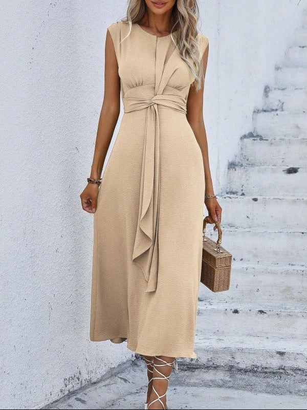 Eva | Vestido elegante sin mangas con cinturón ajustable