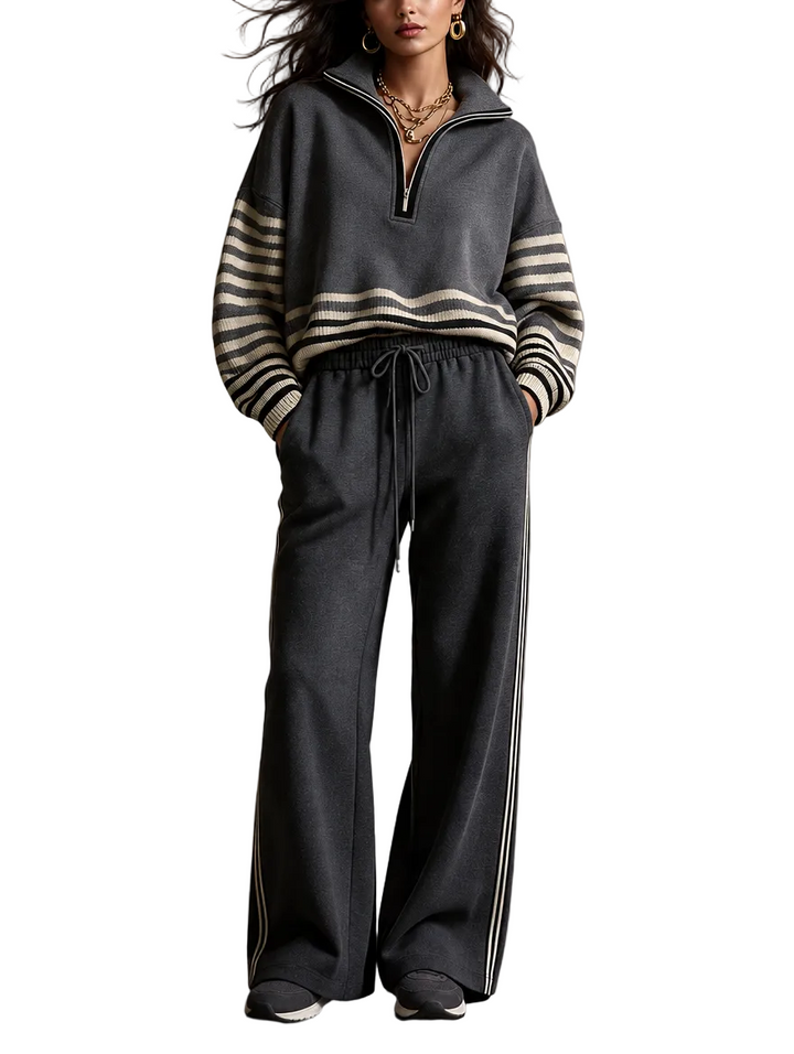 Conjunto Aitana — Sudadera con Media Cremallera y Pantalón