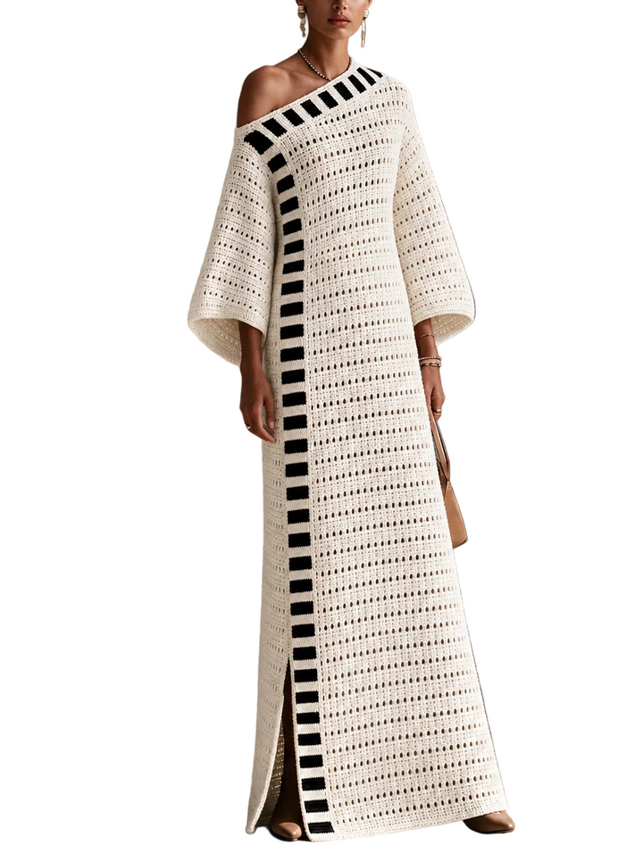 Vestido Noelia — Largo Bohemio de Punto Calado